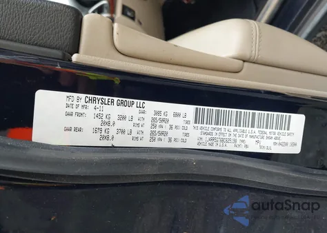 2011 Jeep Grand Cherokee Limited z USA, uszkodzony, nr VIN 1J4RR5GT6BC625198